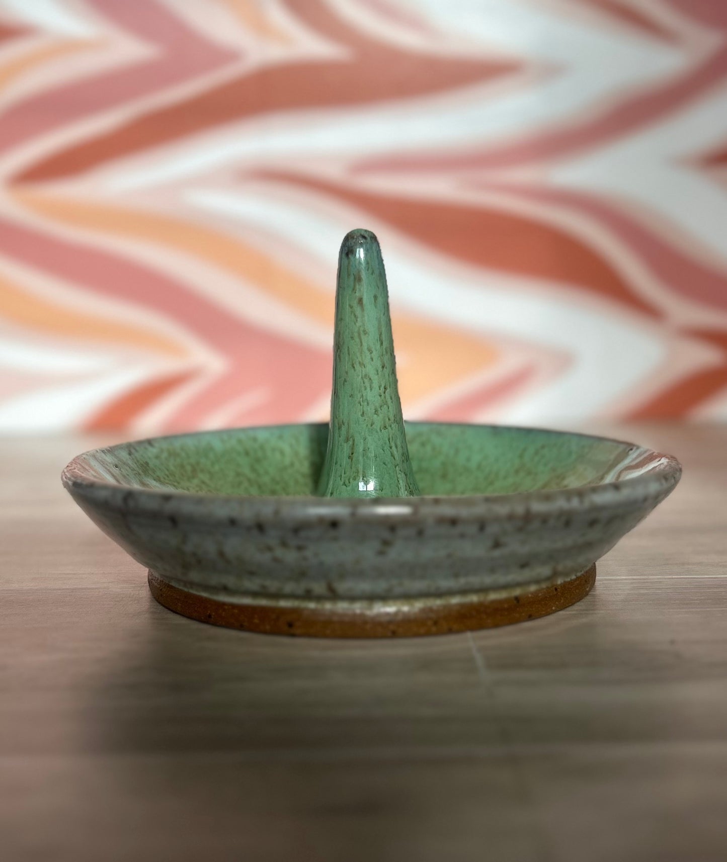 Light Green and White Ring Holder