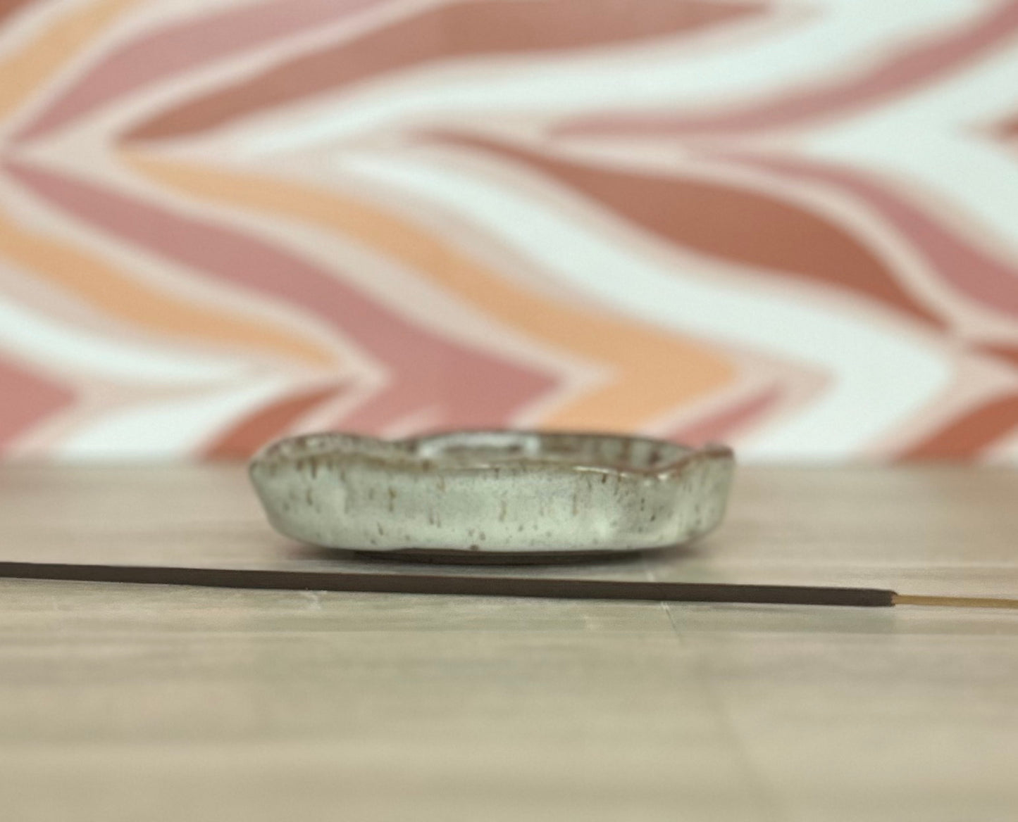 Speckled White Incense Holder